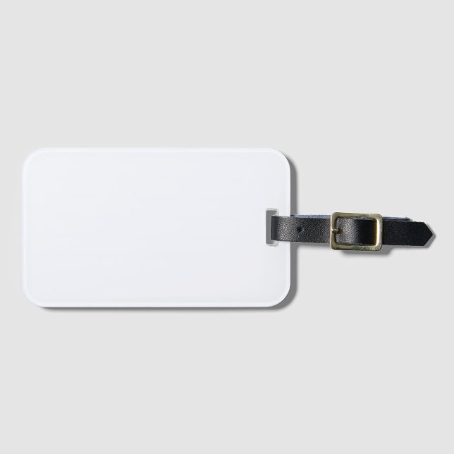 Ghost White Solid Colour Luggage Tag (Front Horizontal)