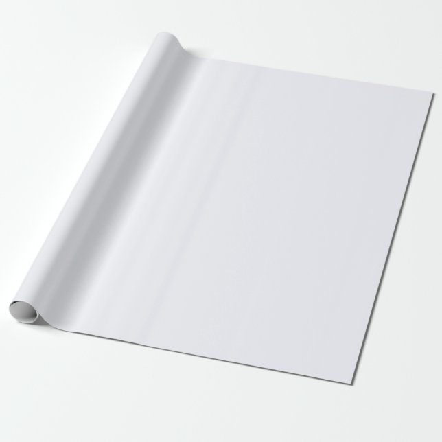 Ghost White Solid Colour Wrapping Paper (Unrolled)