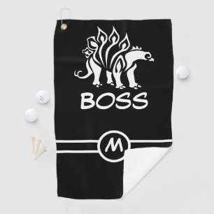 Ghost White Stegosaurus Spiked Dinosaur Golf Towel