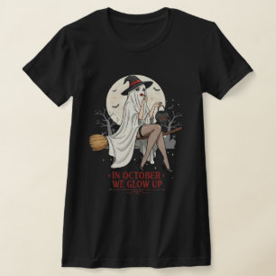 Ghost Witch Broom Ride – Halloween  T-Shirt
