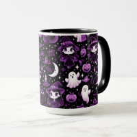 Ghost, Witches, Black Cats, Bats and Moons