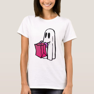 Ghost with Bag Trick or Treating  T-Shirt