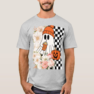 Ghost with Beanie – Cute Spooky Halloween Graphic T-Shirt