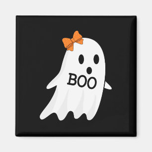 Ghost With Bow Boo Halloween Costume For Girls Kid Magnet
