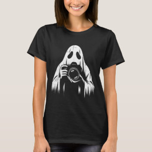 Ghost With Camera - Creepy Photography Halloween L T-Shirt