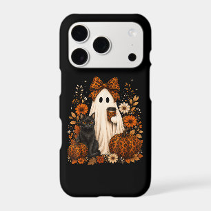Ghost with Coffee Black Cat Halloween