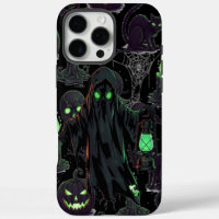 Ghost with Lantern and Green Eyes