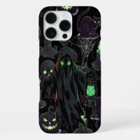 Ghost with Lantern and Green Eyes