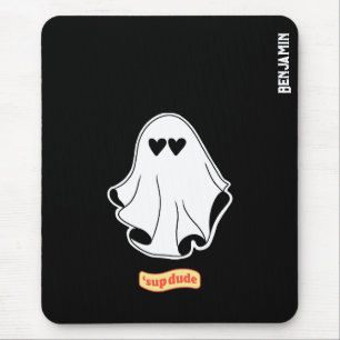 Ghost with Love eyes 'sup dude Customisable Mouse Pad
