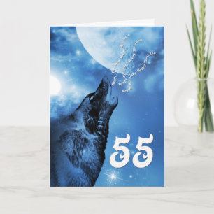 Ghost wolf  55th birthday card