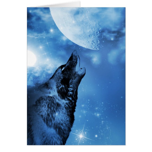 Ghost wolf howling at the moon (Front)
