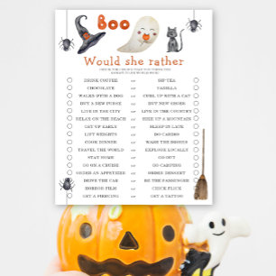 Ghost - Would she rather - baby shower game