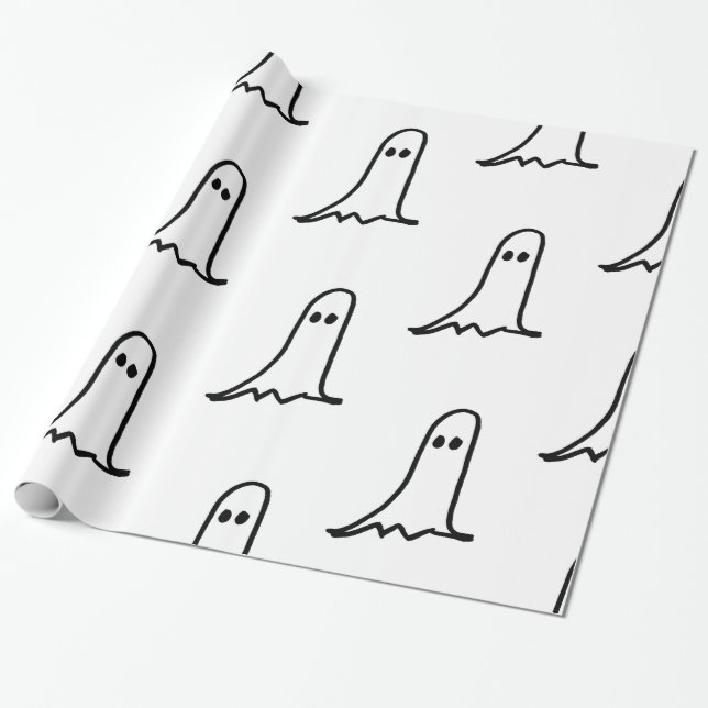 GHOST Wrapping Paper FOR HALLOWEEN (Unrolled)