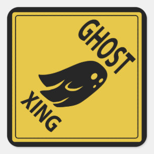Ghost Xing Square Sticker