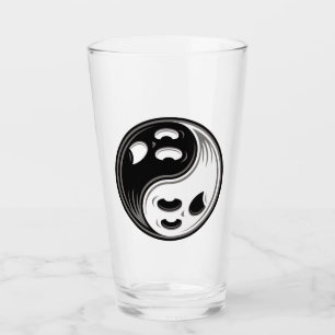 Ghost Yin Yang Black and White Glass