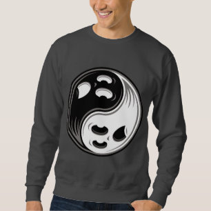 Ghost Yin Yang Black and White Sweatshirt