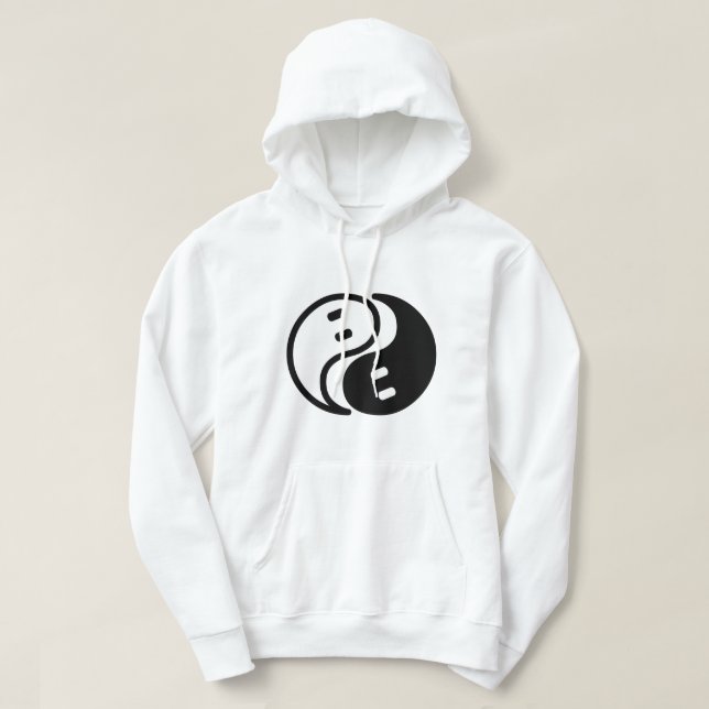 Ghost Yin Yang Hoodie (Design Front)