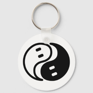 Ghost Yin Yang Key Ring