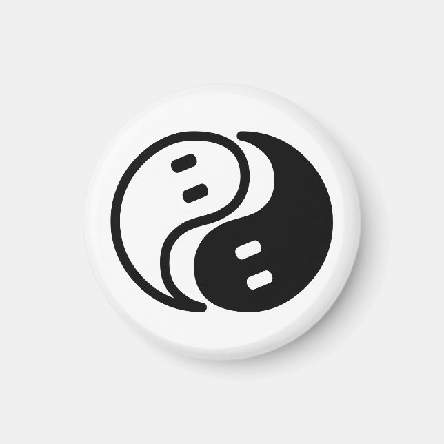 Ghost Yin Yang Magnet (Front)