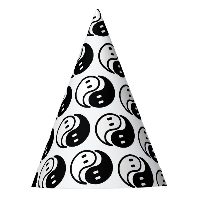 Ghost Yin Yang Party Hat (Front)