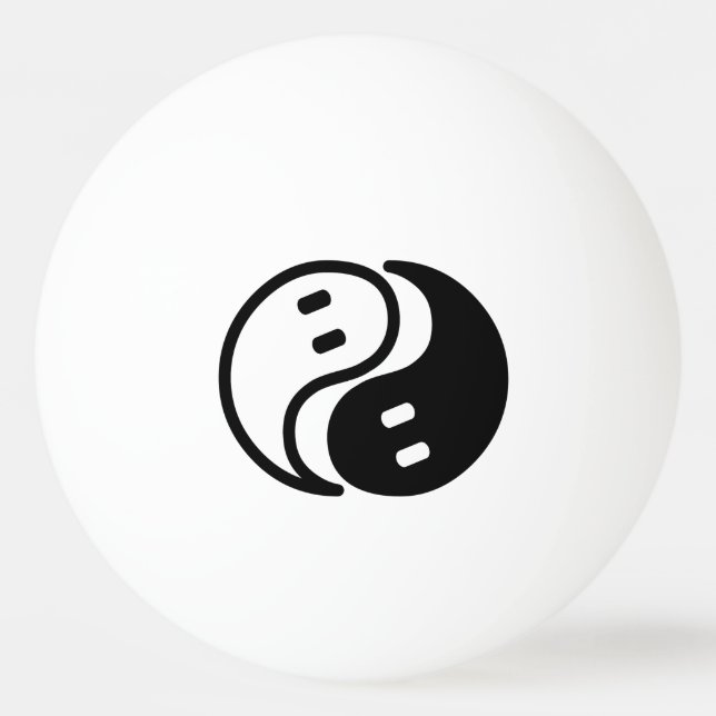 Ghost Yin Yang Ping Pong Ball (Front)