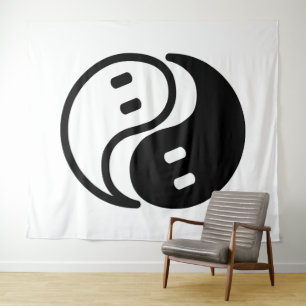 Ghost Yin Yang Tapestry