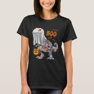 Ghost Zombie Mummy Dinosaur Funny Boo Halloween Pu T-Shirt