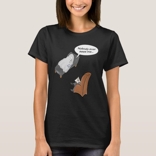 Ghosted, funny therapy therapist ghost on sofa hal T-Shirt (Front)