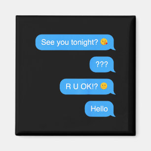Ghosted Text Message Funny Halloween Magnet
