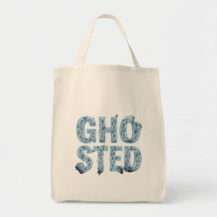 Ghosted Translucent Ghost Typography Funny Dating Tote Bag