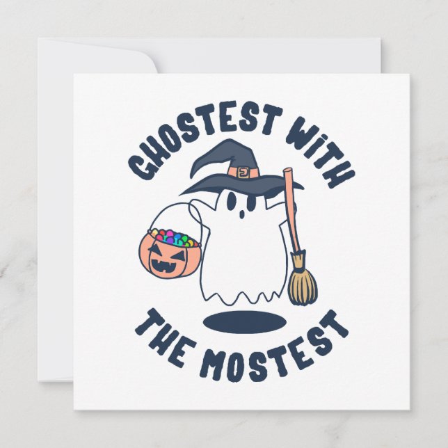 Ghostest Funny Spooky Witch Invitation (Front)
