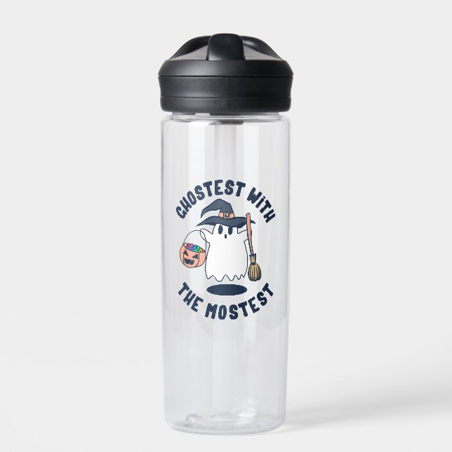 Ghostest Funny Spooky Witch Water Bottle (Front)