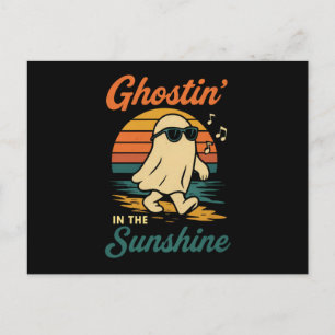Ghostin ghost halloween holiday postcard