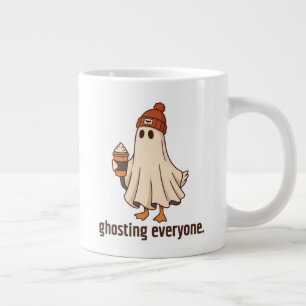 Ghosting Everyone Ghost Goose, Coffee Lover Gift Large Coffee Mug