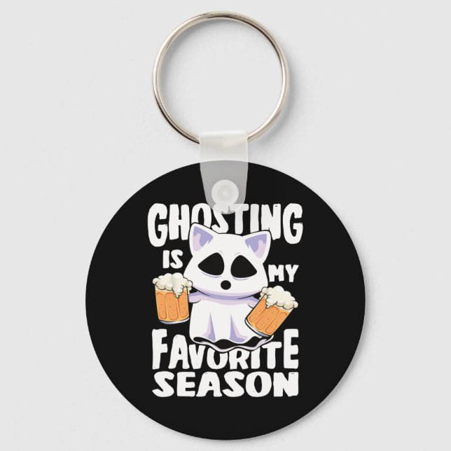 Ghosting Is My Favourite Season Halloween Women Ca Key Ring (Front)