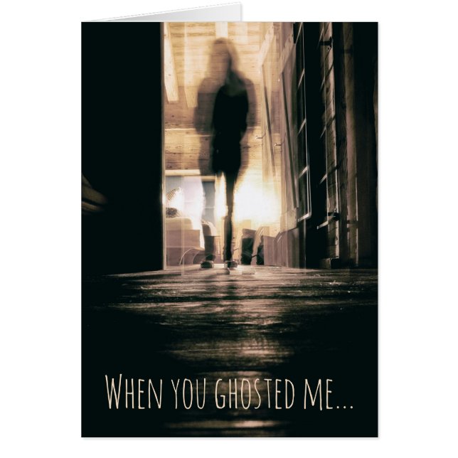 Ghosting Pushback Custom Message Card (Front)
