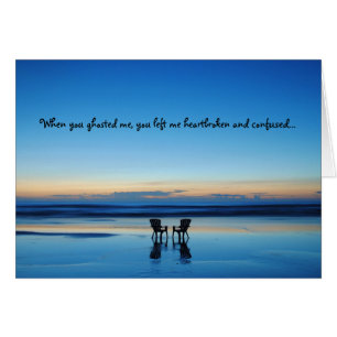 Ghosting Pushback Relationship Breakup Card