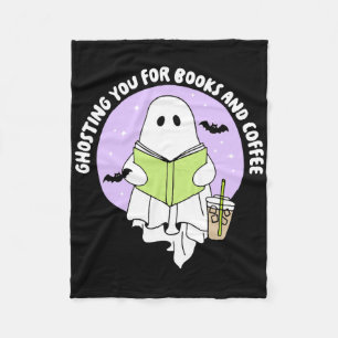Ghosting You For Books And Coffee  Fleece Blanket