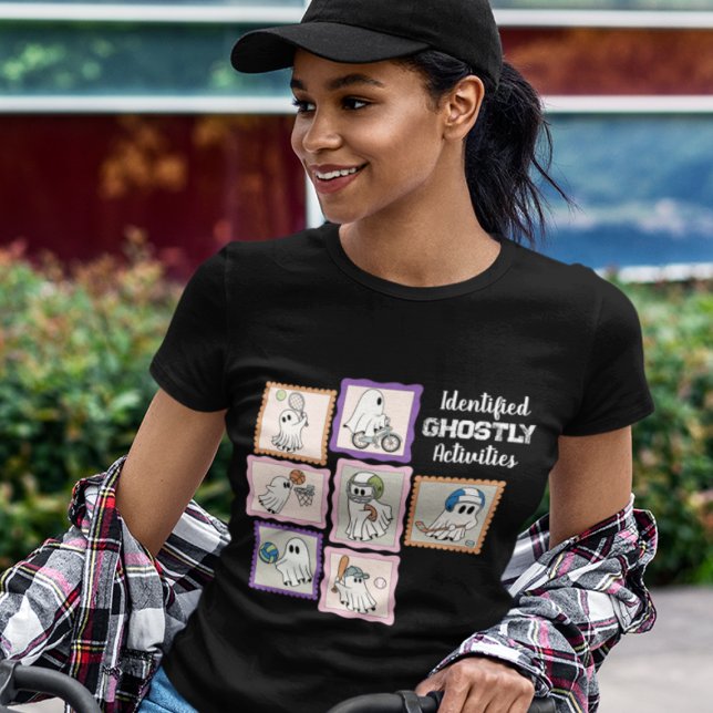 Ghostly Activities - Physically Active Ghosts T-Shirt (This item is for display purposes only to illustrate the design element. )