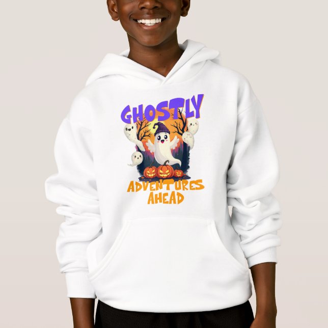Ghostly Adventures Ahead, Cute Halloween Ghosts (Front)