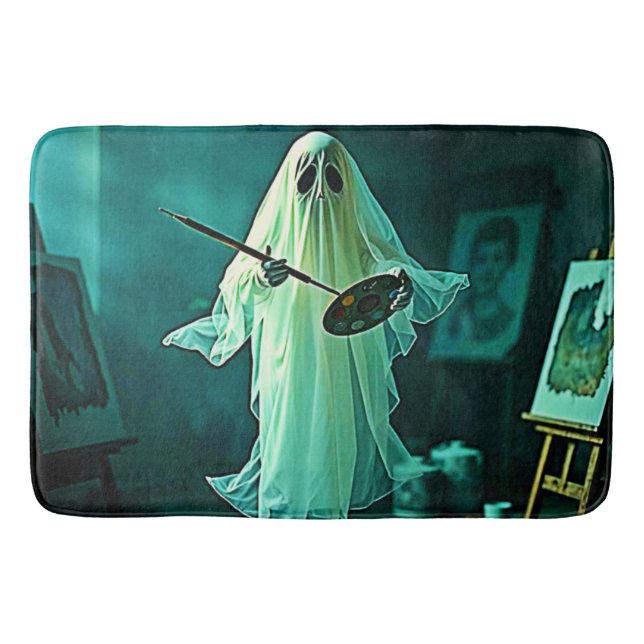 Ghostly Artist's Studio Design Bath Mat (Front)