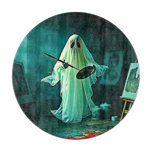 Ghostly Artist's Studio Design Cutting Board (Front)