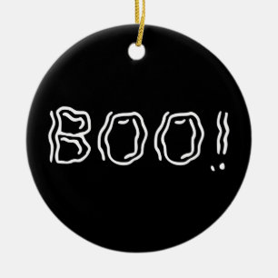 Ghostly Boo! Ceramic Ornament