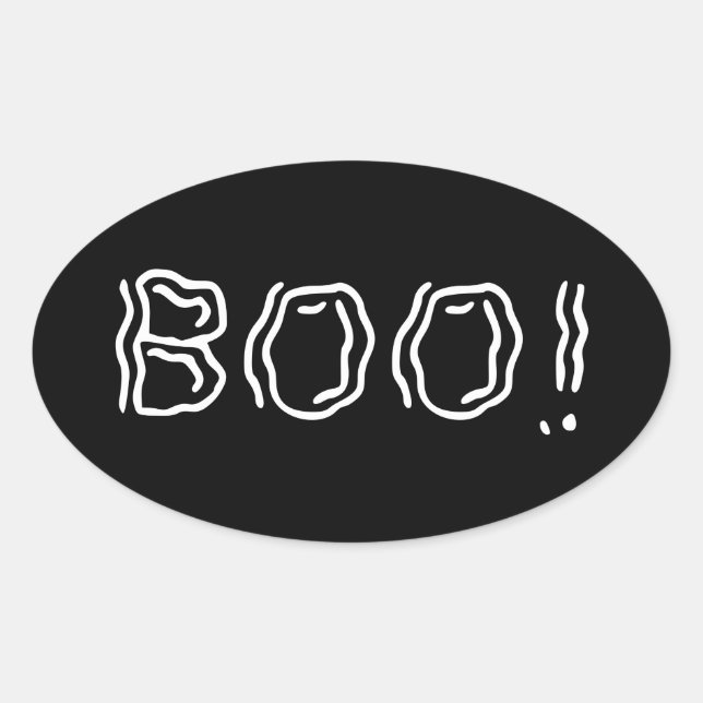 Ghostly Boo! Oval Sticker (Front)