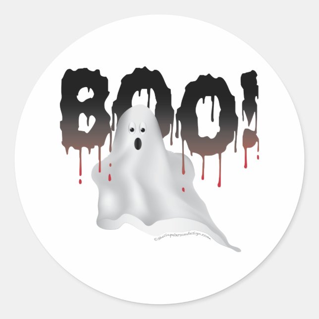 Ghostly Boo! Sticker (Front)