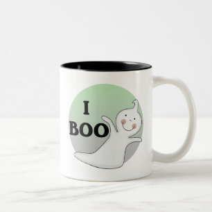 Ghostly Boo Tshirts and Gifts Two-Tone Coffee Mug