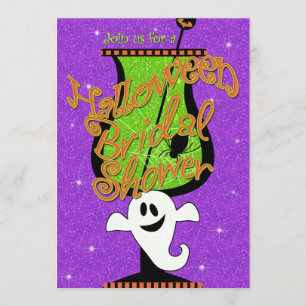 Ghostly Brew Halloween Bridal Shower Invitation