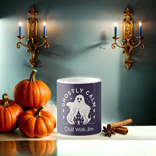 Ghostly Calm Customisable Halloween Coffee Mug (Creator Uploaded)
