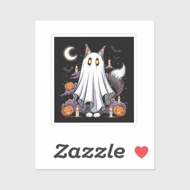Ghostly Coon – Fluffy Maine Coon Halloween (Sheet)
