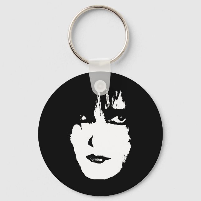 Ghostly Creepy Face  Key Ring (Front)